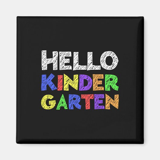Hallo Kindergarten zurück zur Schule Magnet (Vorne)