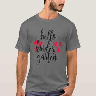 Hallo Kindergarten Zurück zur Schule Neuer Kinderg T-Shirt