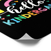 Hallo Kindergarten zurück zur Schule Poster (Ecke)