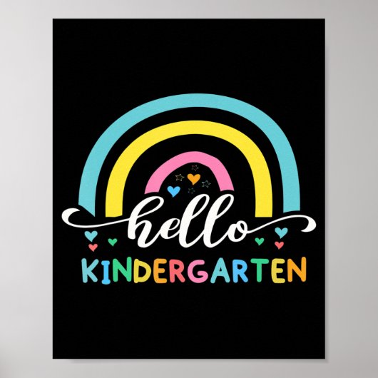 Hallo Kindergarten zurück zur Schule Poster (Vorne)