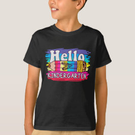 Hallo Kindergarten Zurück zur Schule T-Shirt