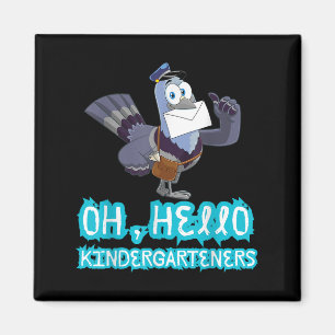 Hallo Kindergarteners Niedliche Taube Kindergarten Magnet