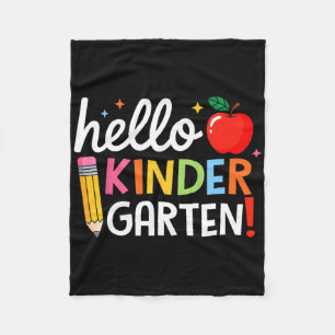 Hallo Kindergartenerzieher Kinder Zurück zur Schul Fleecedecke