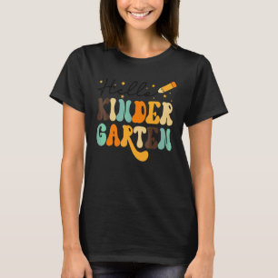Hallo Kindergartenerzieher Kinder Zurück zur Schul T-Shirt