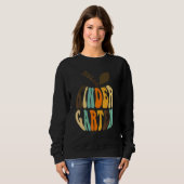 Hallo Kindergärtnerin Erster Schultagappl Sweatshirt (Vorne ganz)