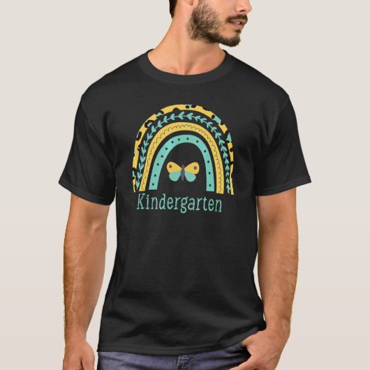 Hallo Kindergärtnerin Schüler Regenbogen Leopard T-Shirt (Vorderseite)