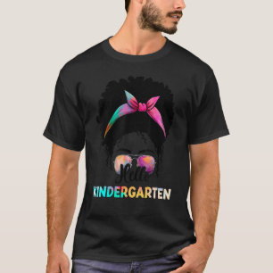 Hallo Kindergärtnerin zurück zur Schule Afro Unord T-Shirt