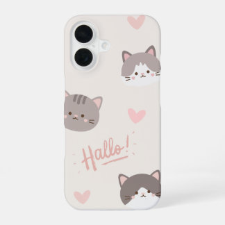 Hallo Kitty Minimalistisch - Handy Case iPhone 16 Hülle