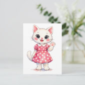 Hallo Kitty! Postkarte (Stehend Vorderseite)