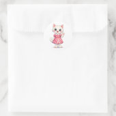 Hallo Kitty! Runder Aufkleber (Tasche)