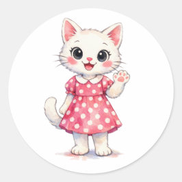 Hallo Kitty! Runder Aufkleber