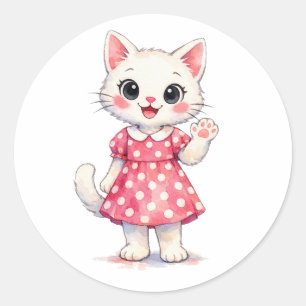 Hallo Kitty! Runder Aufkleber