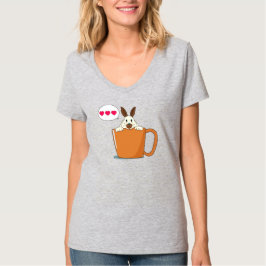 Hallo kleine braune Ohren Hase T-Shirt