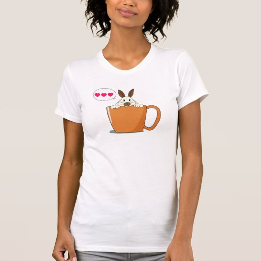 Hallo kleine braune Ohren Hase T - Shirt (Vorderseite)