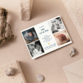 Hallo kleine jongen Gouden Hart Fotocollage Baby  Ankündigung