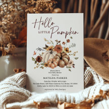 Hallo Kleiner Kürbis Herbst-Baby-Party