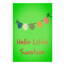 Hallo Kleiner Sonnenschein-Nursery-Wandkunst-Druck Poster