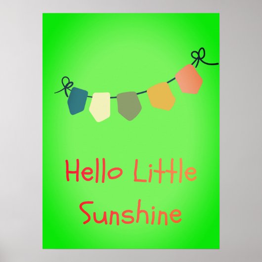Hallo Kleiner Sonnenschein-Nursery-Wandkunst-Druck Poster (Vorne)