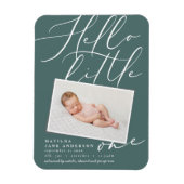 Hallo kleines, elegantes modernes Foto Magnet (Vertikal)