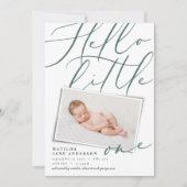 Hallo Kleines modernes Foto Ankündigung (Vorderseite)