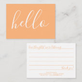 HALLO Kommentarkarte Visitenkarte (Vorne/Hinten)