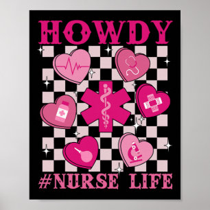 Hallo Krankenpfleger Leben Western Rodeo Valentins Poster