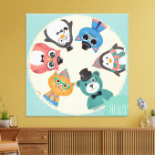 Hallo ! Kreis der Tierfreunde Leinwanddruck (Insitu (Wohnzimmer))
