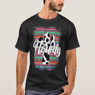 HALLO Kuh Leopard Kaktus Serape Kaktus Druck Türki T-Shirt