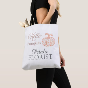 Hallo Kürbis Halloween Florist Geschäft Branding Tasche