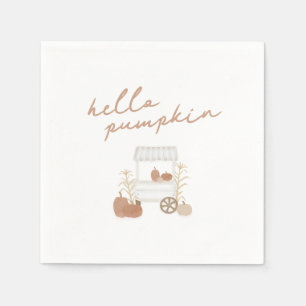 Hallo Kürbis Herbst-Baby-Party Servietten