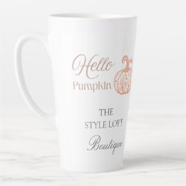 Hallo Kürbis Herbst-Branding für Boutique-Shop Milchtasse