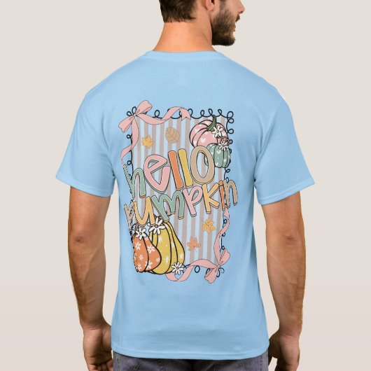 Hallo Kürbis Herbstsaison T-Shirt (Rückseite)