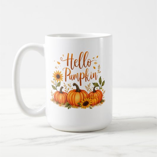 Hallo Kürbis Kaffeetasse (Links)