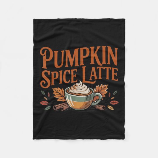 Hallo Kürbis-Latte-Sce-Kaffee-Liebe-Herbstsaison Fleecedecke (Vorderseite)