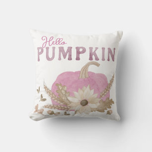 Hallo Kürbis-Rosa-Zierkissen für Herbst-Dekoration Kissen