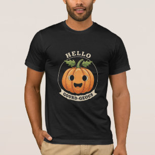Hallo Kürbis-tinös Lustiger Kürbis-Wortwitz T-Shirt