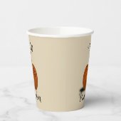 Hallo Kürbis Wasserfarbe Herbst Pappbecher (Links)