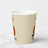 Hallo Kürbis Wasserfarbe Herbst Pappbecher (Rechts)