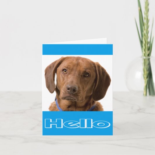 Hallo Labrador Retriever Puppy Doppy Note Card Karte (Vorderseite)