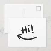 Hallo Lächeln Postkarte (Vorne/Hinten)