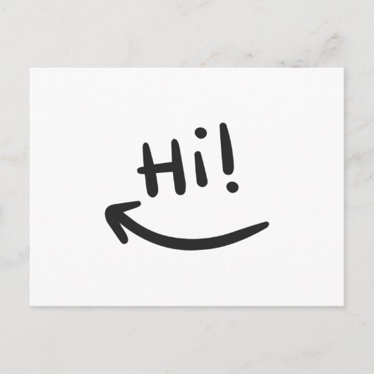 Hallo Lächeln Postkarte (Vorderseite)