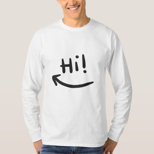 Hallo lächelnd T-Shirt (Vorderseite)