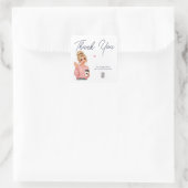 Hallo Lady Round Danke Sticker | Hübsche Frau (Tasche)