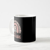 Hallo Lehrer der 3. Klasse Leopard Regenbogen Zurü Kaffeetasse (Vorderseite Links)