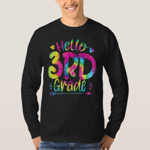 Hallo Lehrer der 3. Klasse Schüler Tie Dye Zurück  T-Shirt