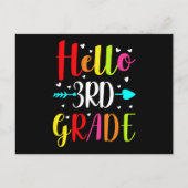 Hallo Lehrer der dritten Klasse oder Student Postkarte (Vorderseite)