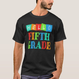 Hallo Lehrer Schüler am ersten Schultag der fünfte T-Shirt