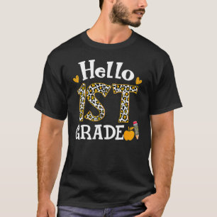 Hallo Leopard erste Stufe Druck 1. Stufe zurück T-Shirt
