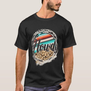 HALLO Leopard Kuh Muster Serape Druck Cowgirl Ro T-Shirt