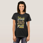 Hallo Leopard Print Second Grade Lehrer T-Shirt (Vorne ganz)
